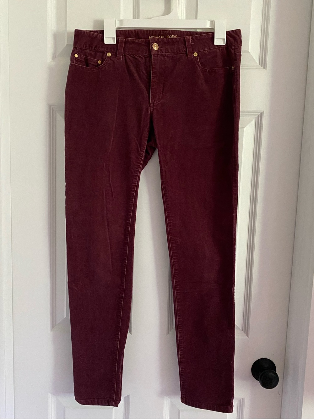 Skinny Burgundy Corduroys - MICHAEL KORS